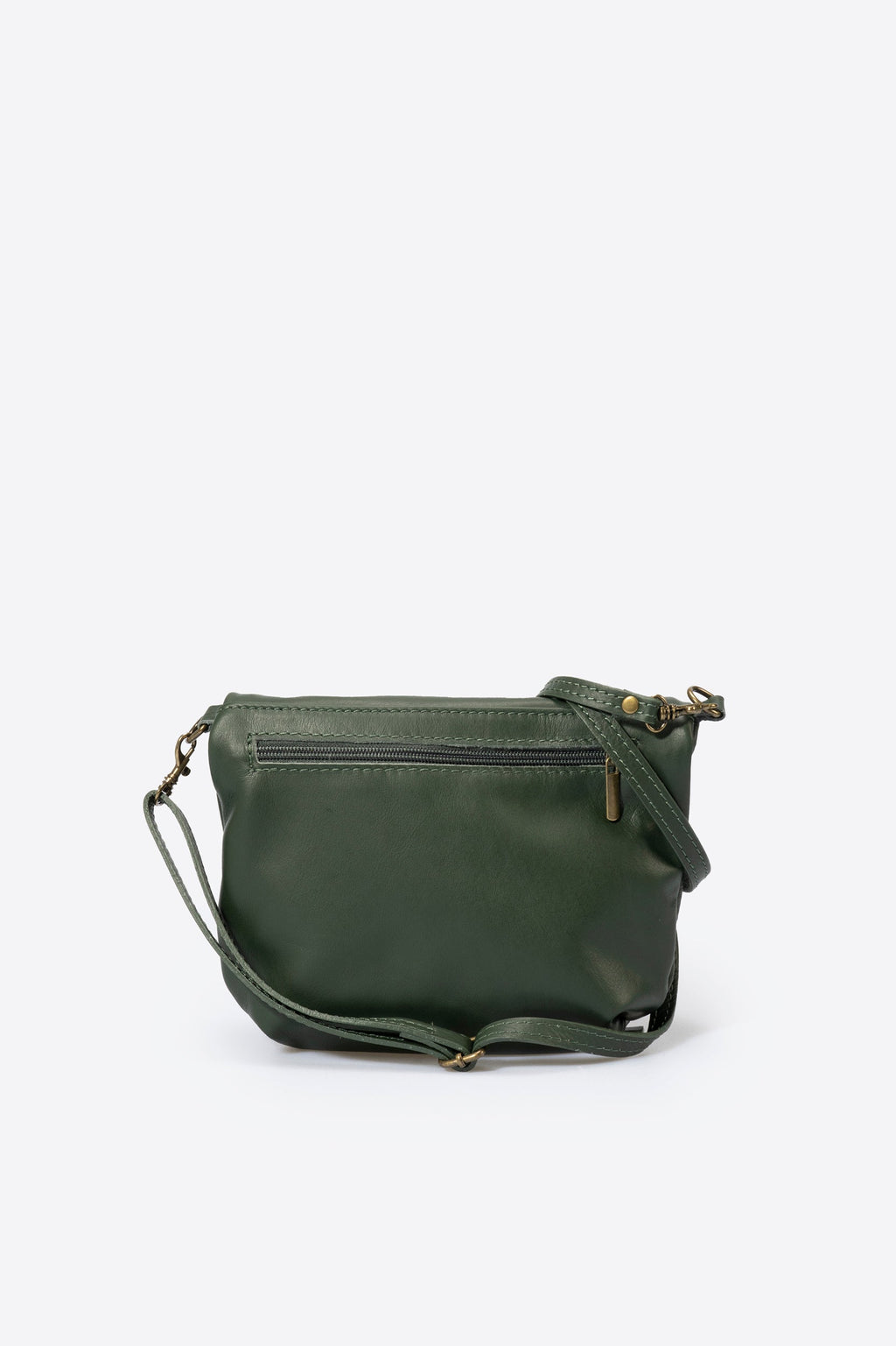 Alessia Made in Italy Full Grain Leather Crossbody Bag – Green