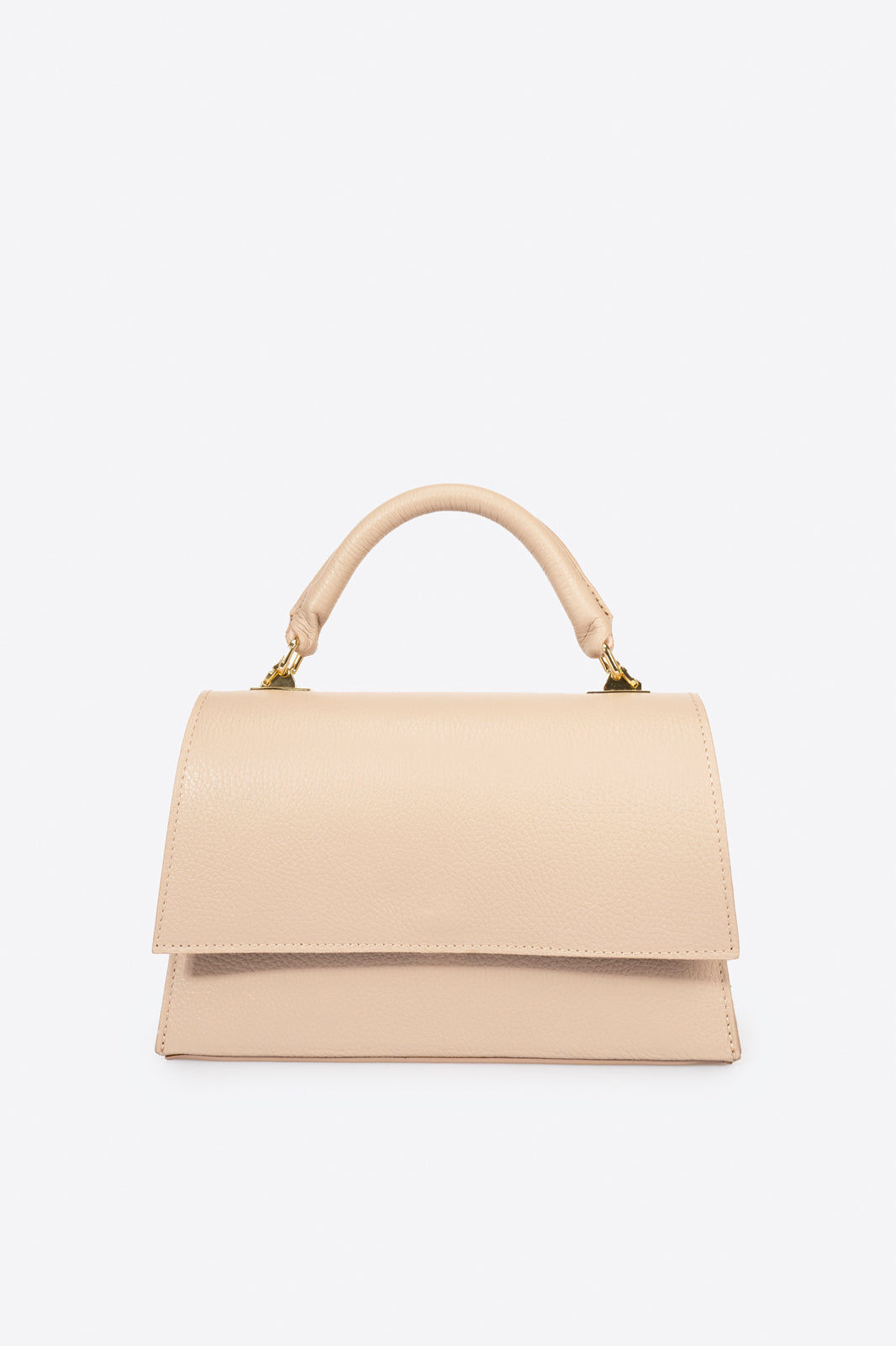 Giulia Made in Italy Leather Top Handle Handbag – Blush Pink