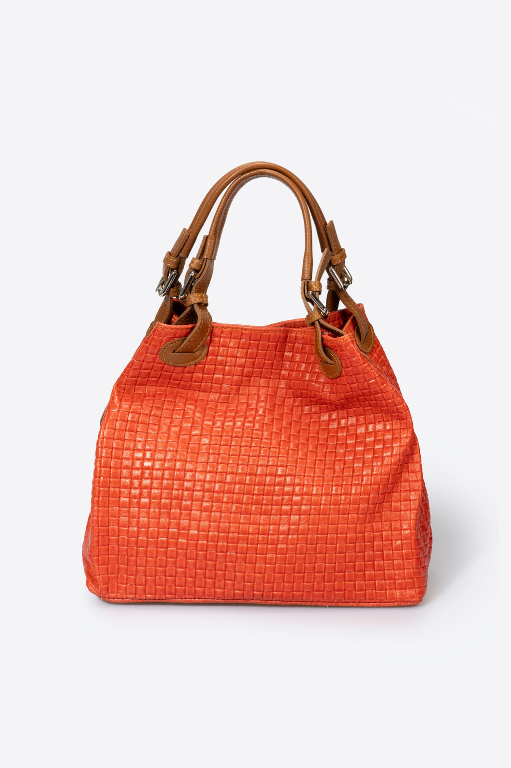 Aria Made in Italy Suede Leather Tote Bag – Red