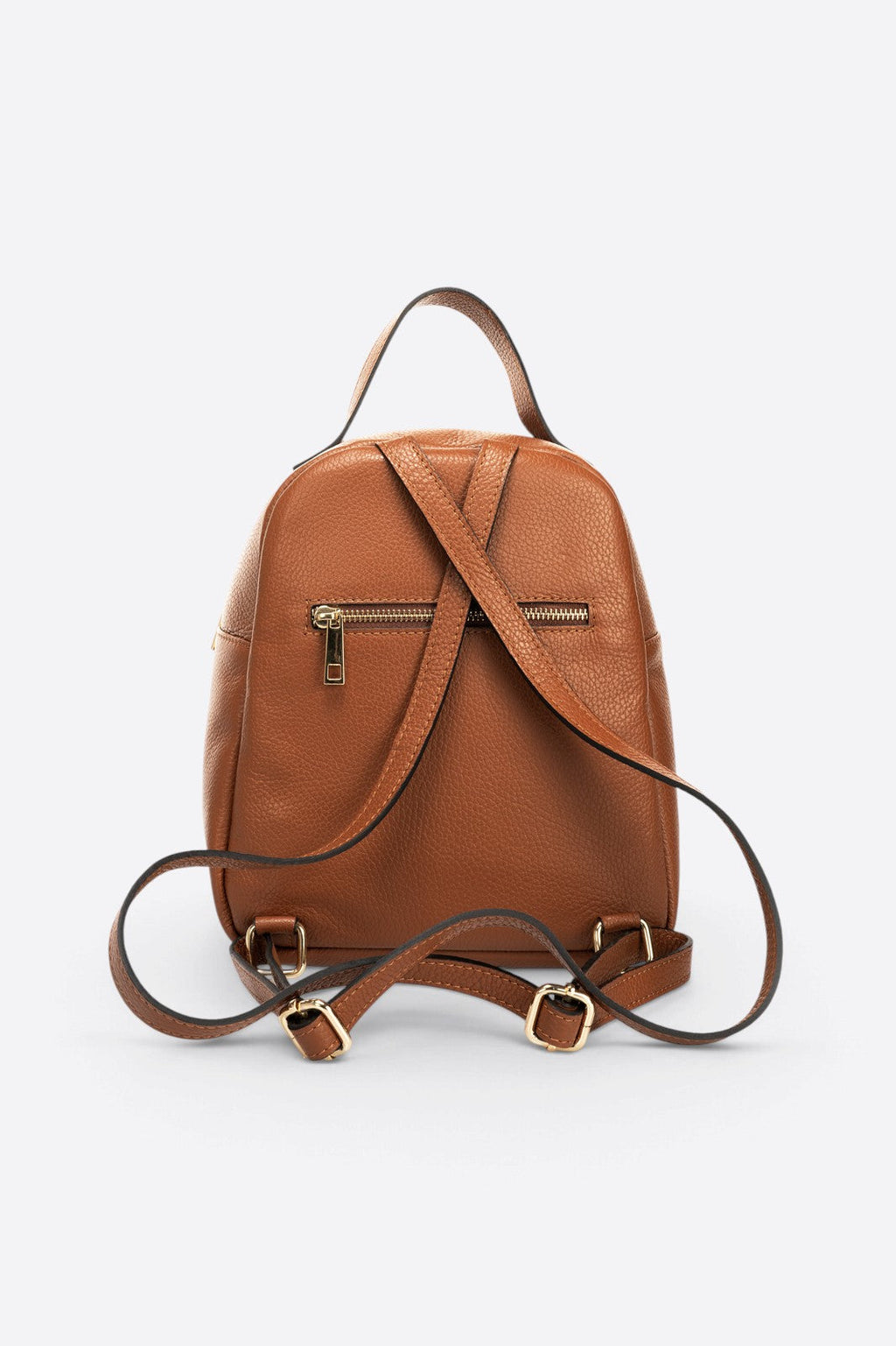Rebecca Made in Italy Leather Backpack – Cognac