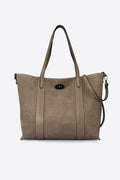 Teresa Made in Italy Suede Leather Tote Bag – Mushroom Taupe