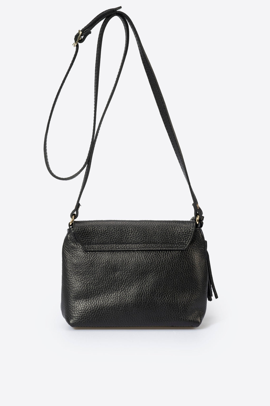 Stella Made in Italy Leather Crossbody Bag – Black