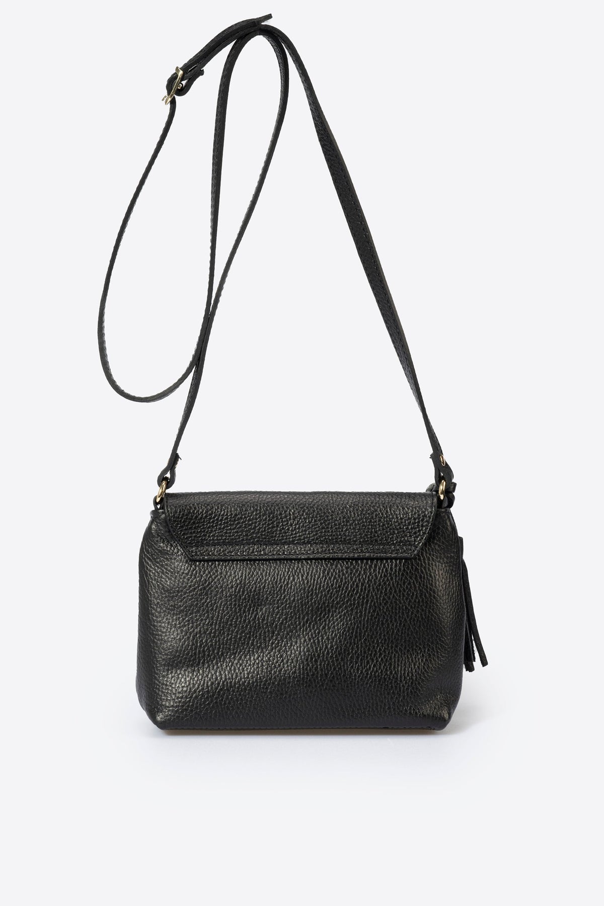 Stella Made in Italy Leather Crossbody Bag – Black