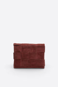 Caterina Made in Italy Suede Leather Crossbody Bag – Bordo