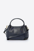 Mia Made in Italy Leather Top Handle Handbag – Blue