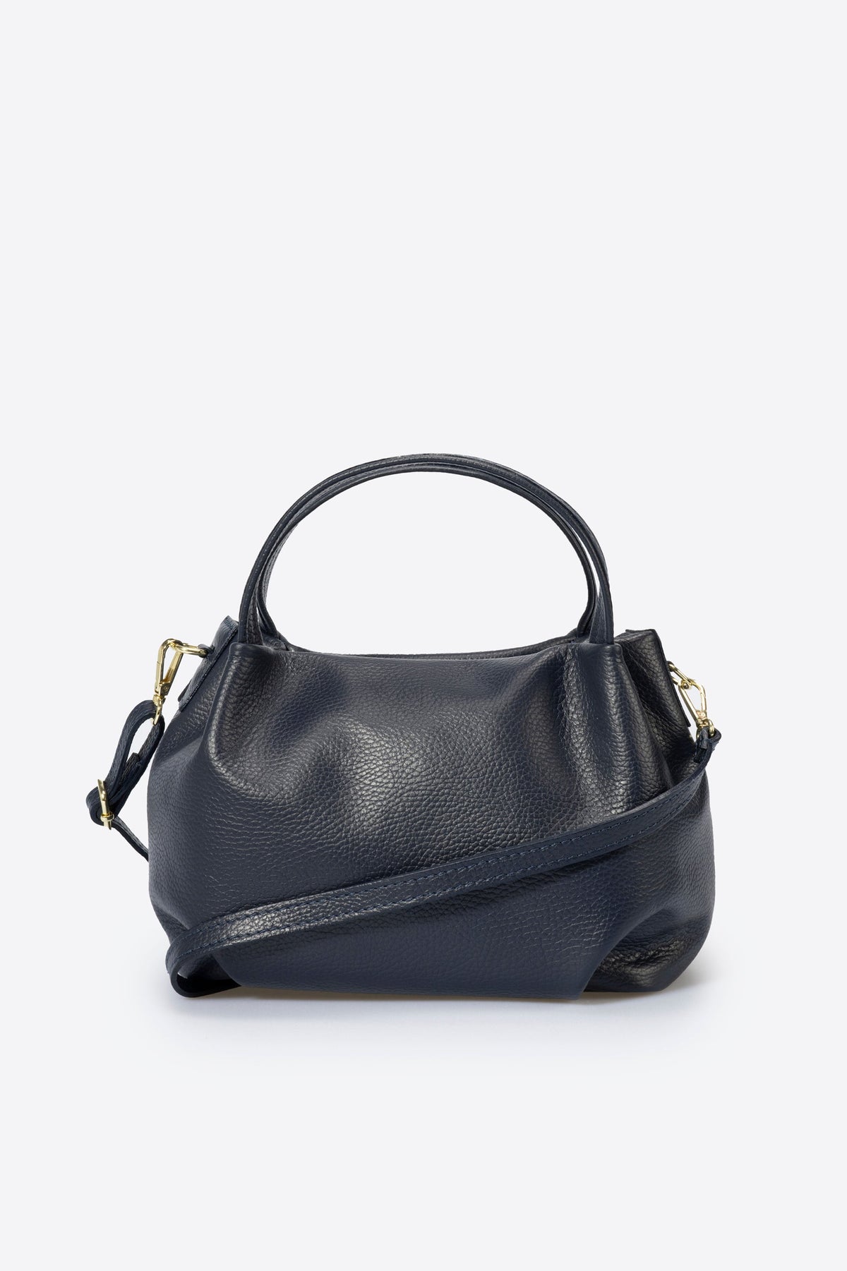 Mia Made in Italy Leather Top Handle Handbag – Blue