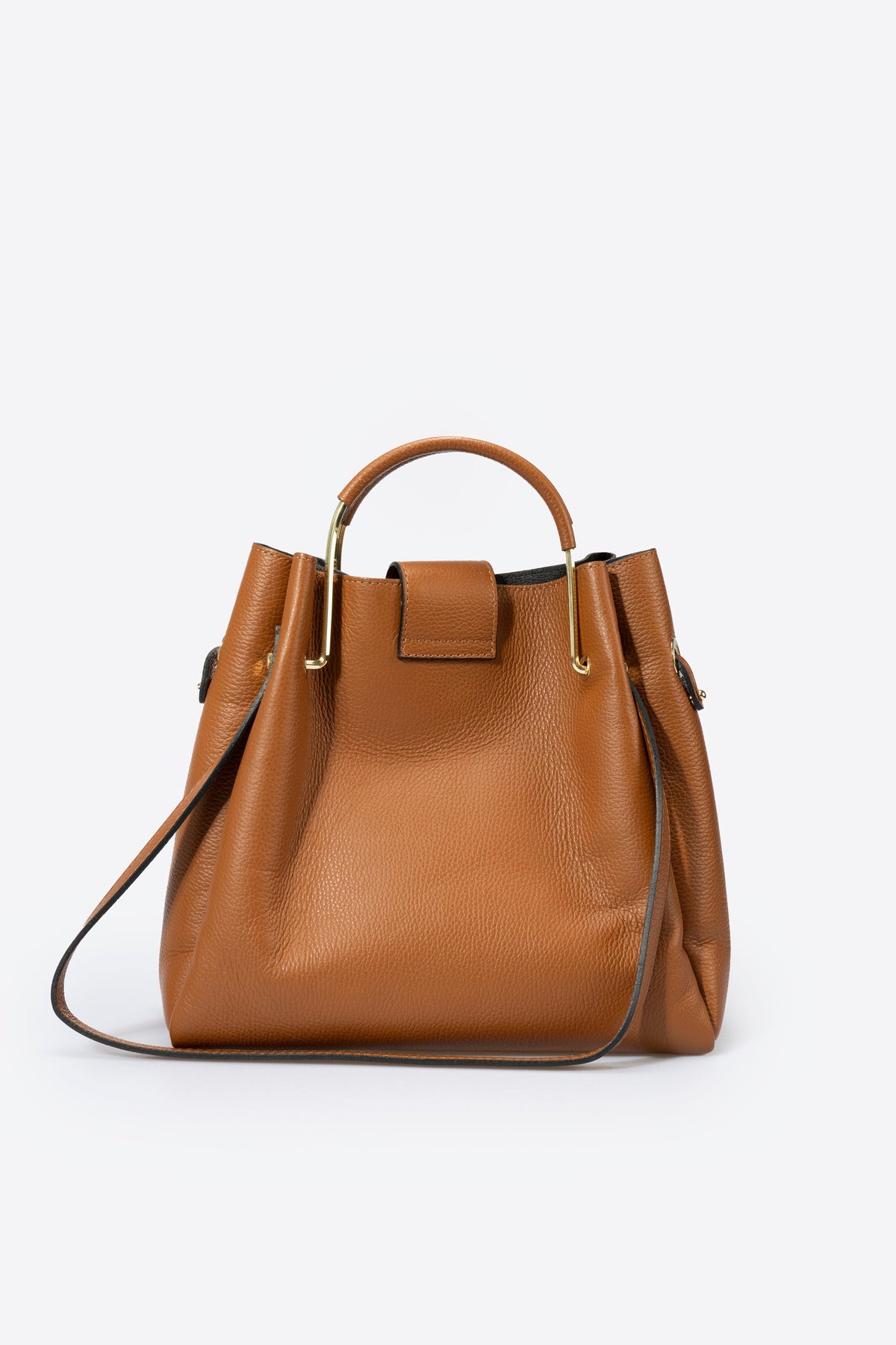 Diana Made in Italy Leather Top Handle Handbag – Tan
