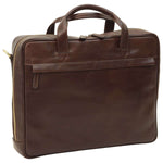 LUSSO Leather Briefcase with zip closure