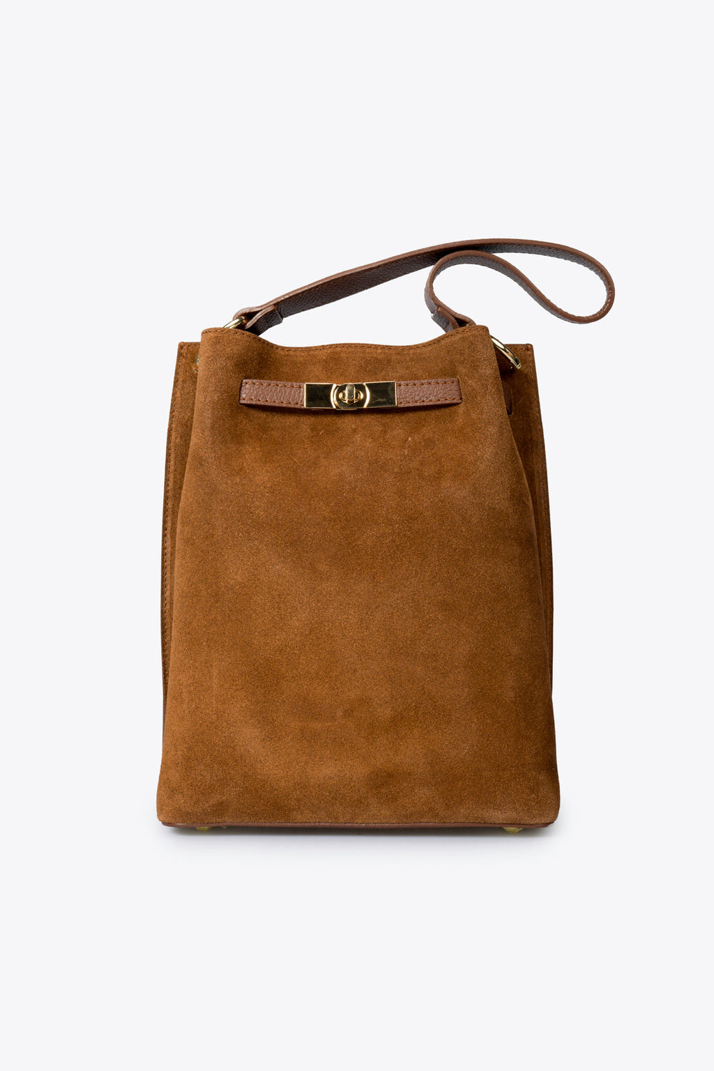 Rosalia Made in Italy Suede Leather Shoulder Bag – Bruciato