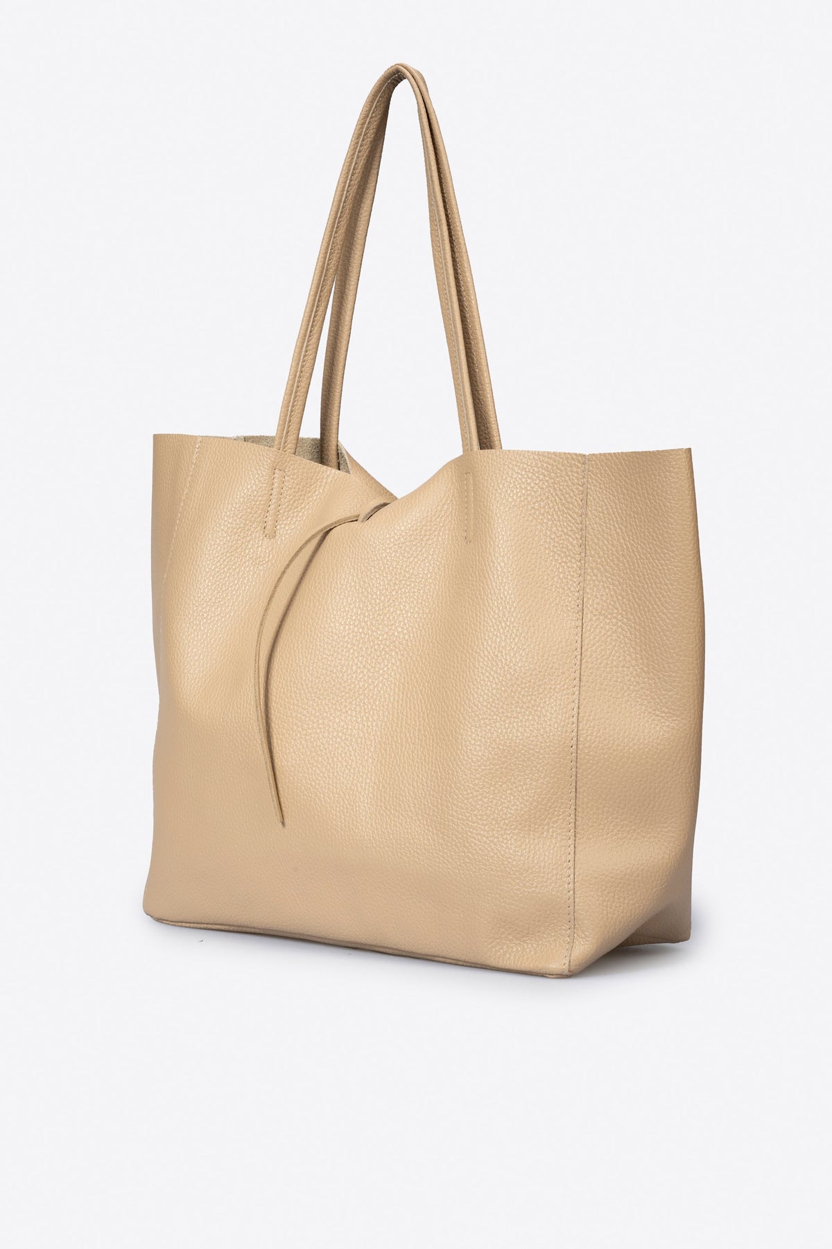 Francesca Made in Italy Leather Tote Bag – Cream