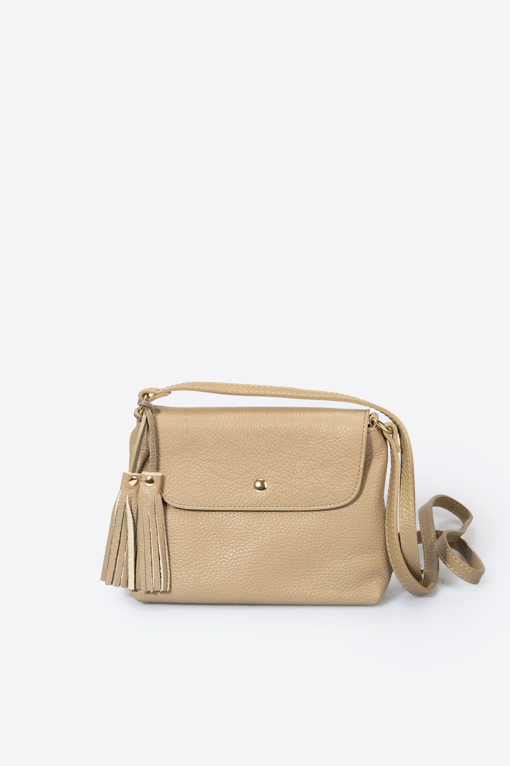 Stella Made in Italy Leather Crossbody Bag – Taupe