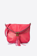 Alessia Made in Italy Full Grain Leather Crossbody Bag – Fuchsia