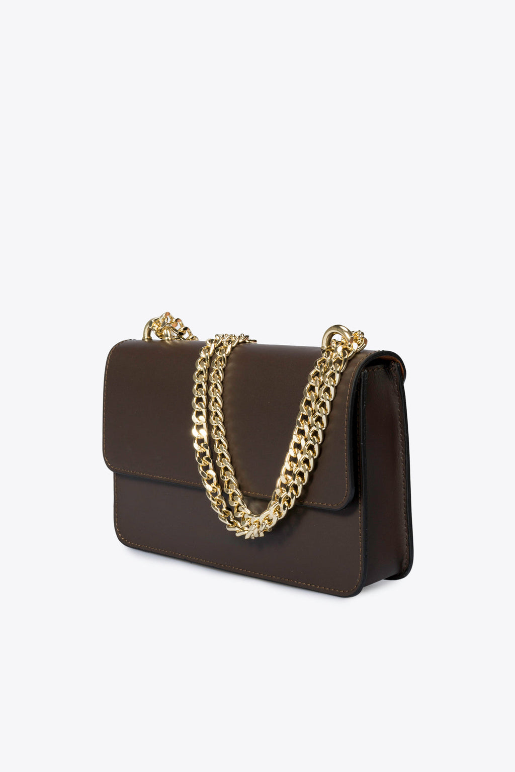 Chiara Made in Italy Leather Crossbody Bag – Dark Brown