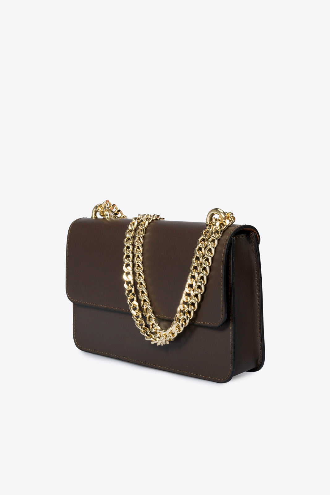Chiara Made in Italy Leather Crossbody Bag – Dark Brown