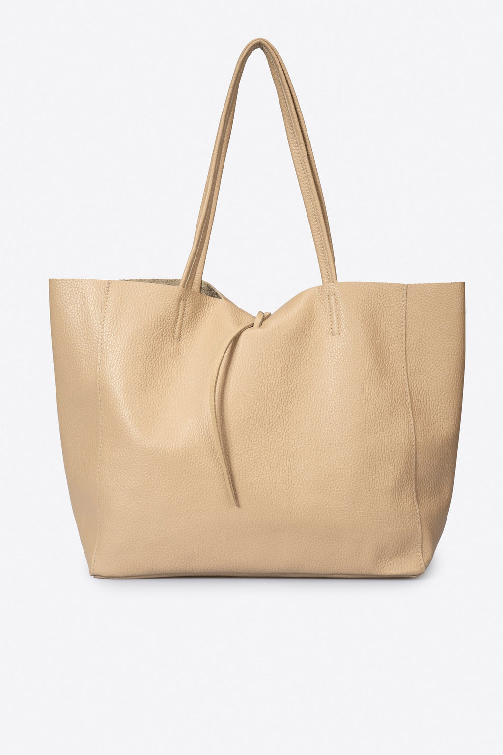 Francesca Made in Italy Leather Tote Bag – Cream