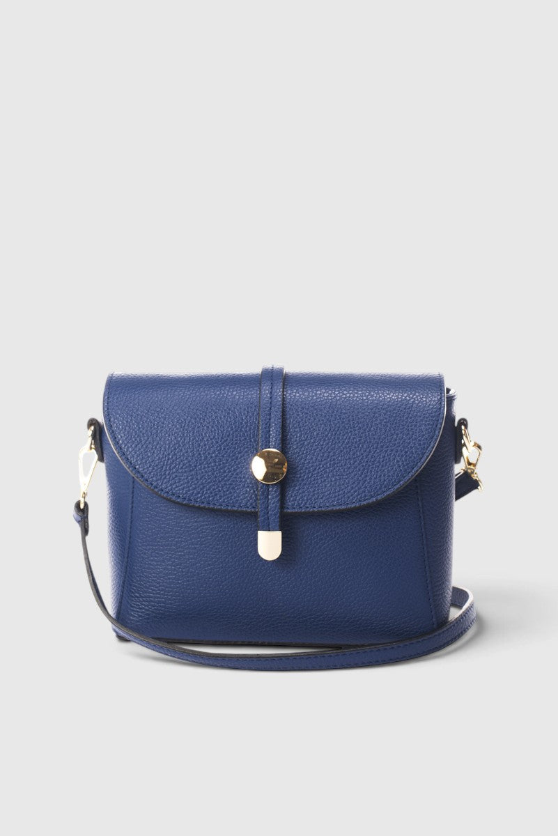 Beatrice Made in Italy Leather Crossbody Bag – Blue