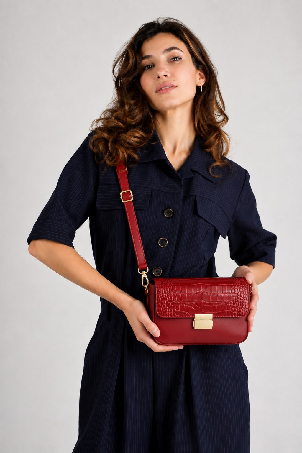 Giorgia Made in Italy Leather Crossbody Bag – Bordo