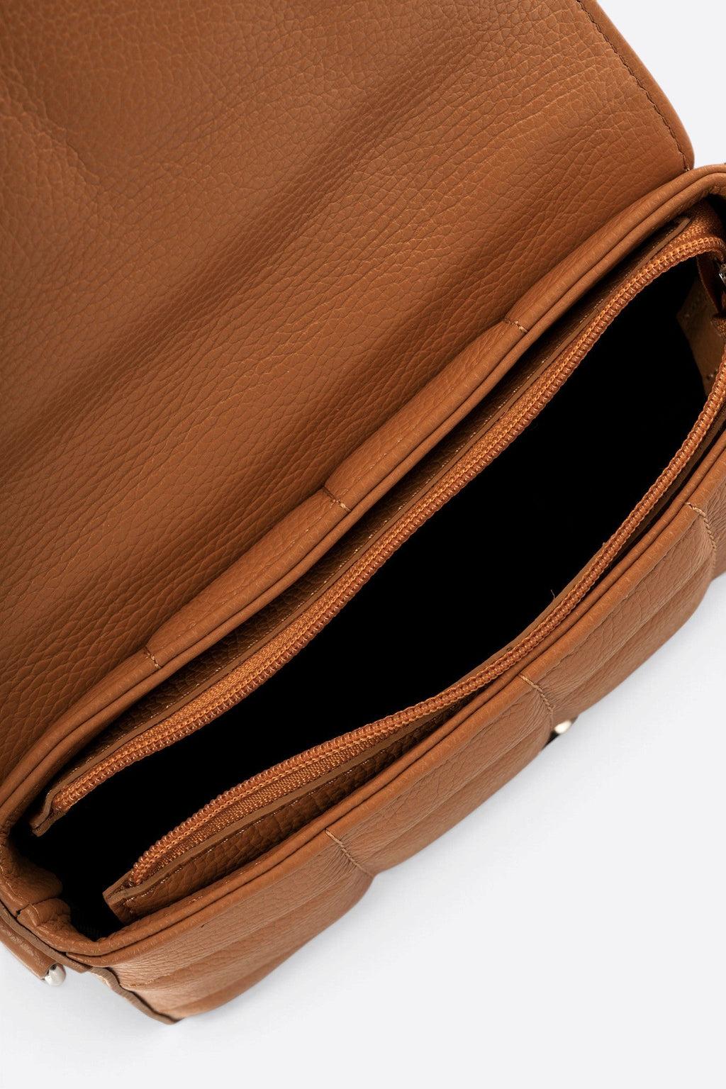 Aurora Made in Italy Metallic Suede Leather Crossbody Bag – Cognac