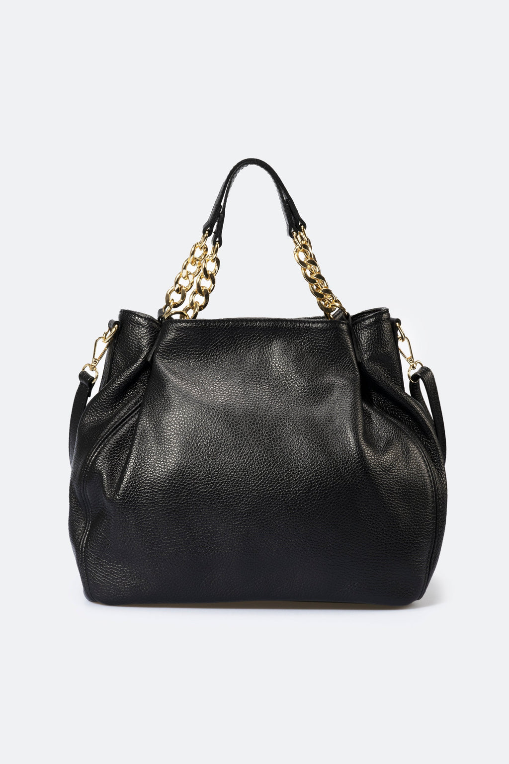 Eleonora Made in Italy Leather Shoulder Bag – Black