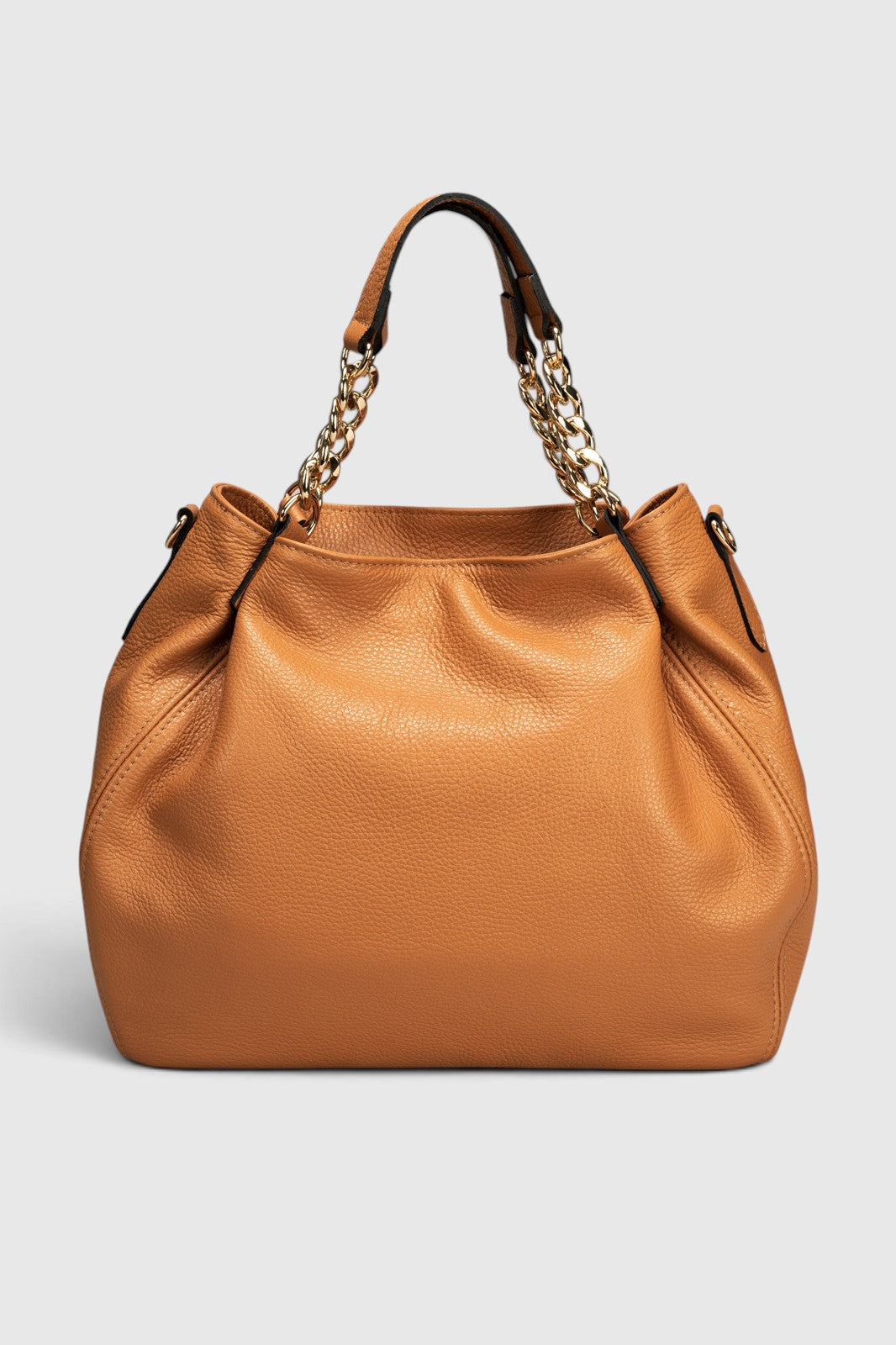 Eleonora Made in Italy Leather Shoulder Bag – Tan