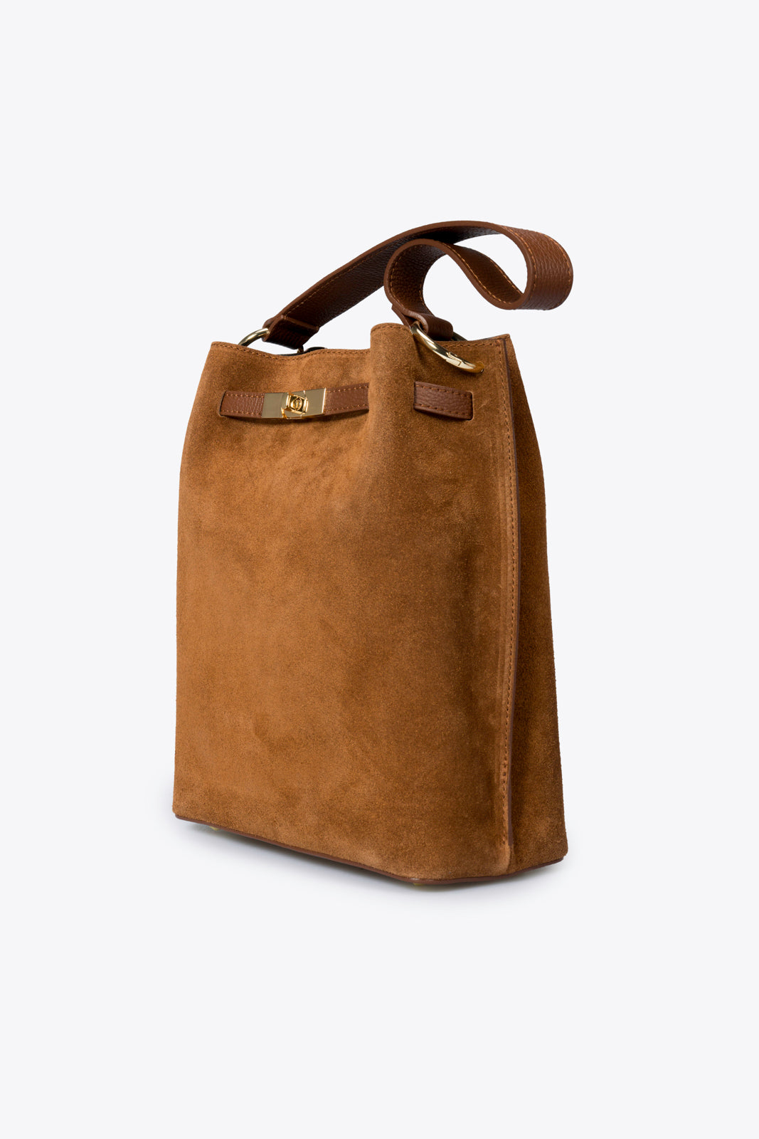 Rosalia Made in Italy Suede Leather Shoulder Bag – Bruciato