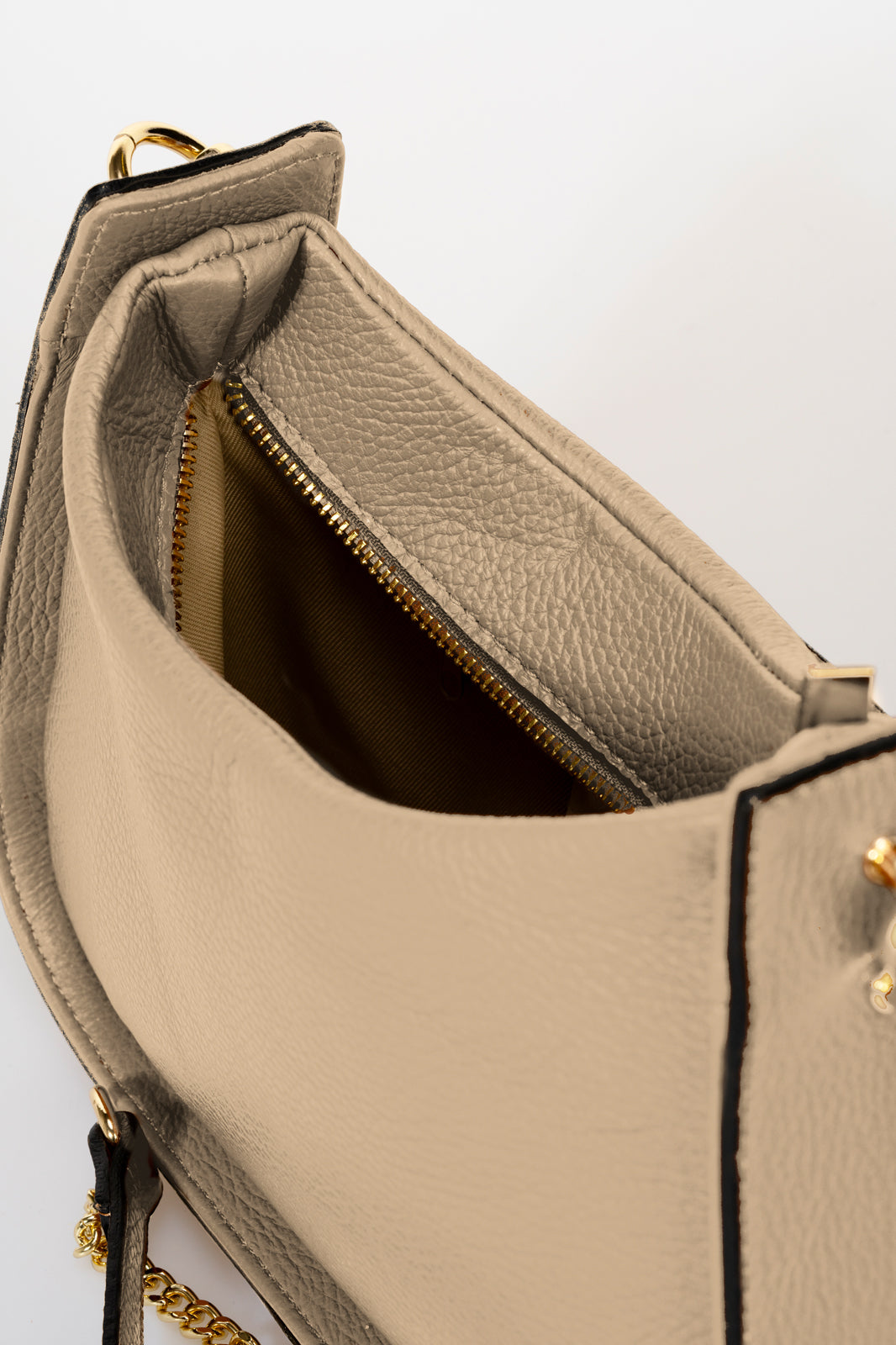 Emilia Made in Italy Leather Top Handle Handbag – Cappuccino
