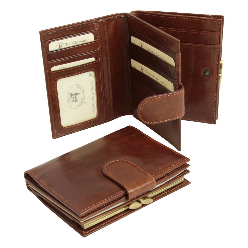 LUSSO Three part leather wallet with coin pocket
