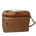 Large leather bag with zip closures
