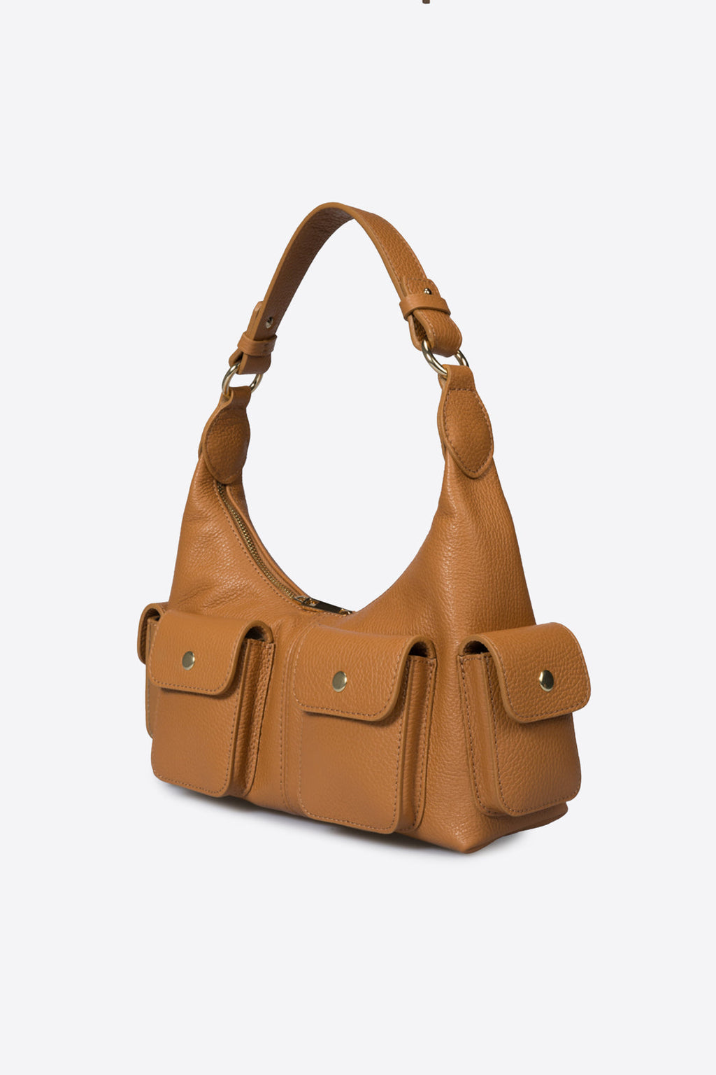 Livia Made in Italy Leather Top Handle Handbag – Cognac
