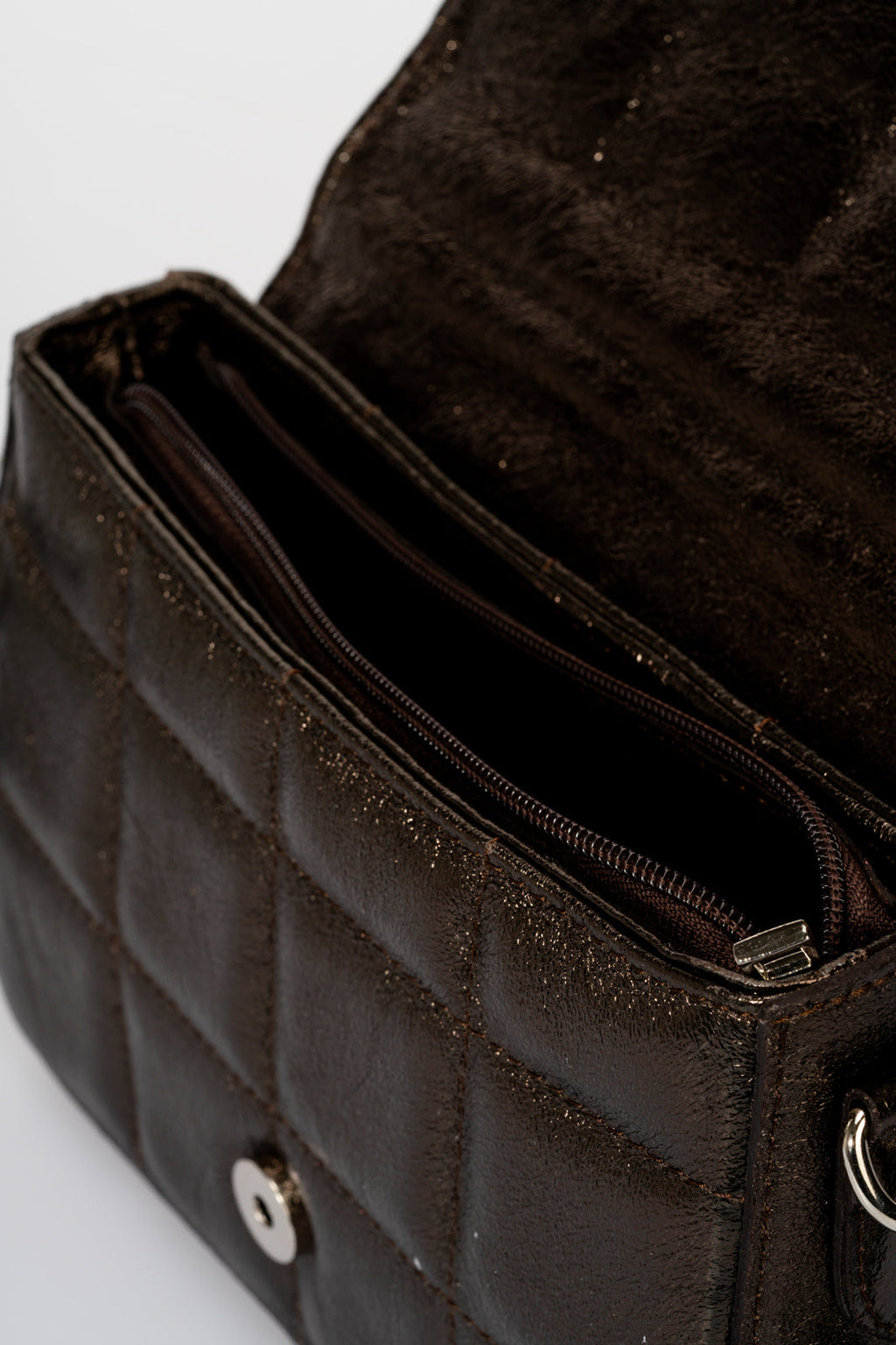 EMILIA leather crossbody bag - Bronzo