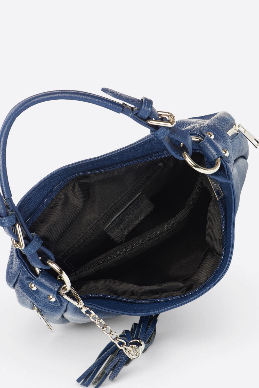 Viola Made in Italy Leather Top Handle Handbag – Blue