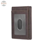 Genuine Leather RFID Card Holder Thin Wallet