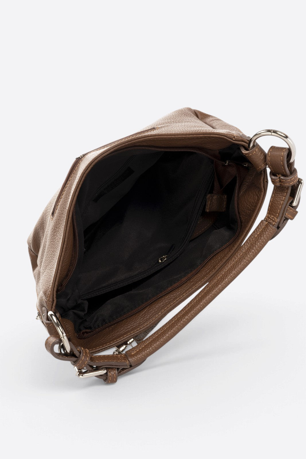 Viola Made in Italy Leather Top Handle Handbag – Marrone