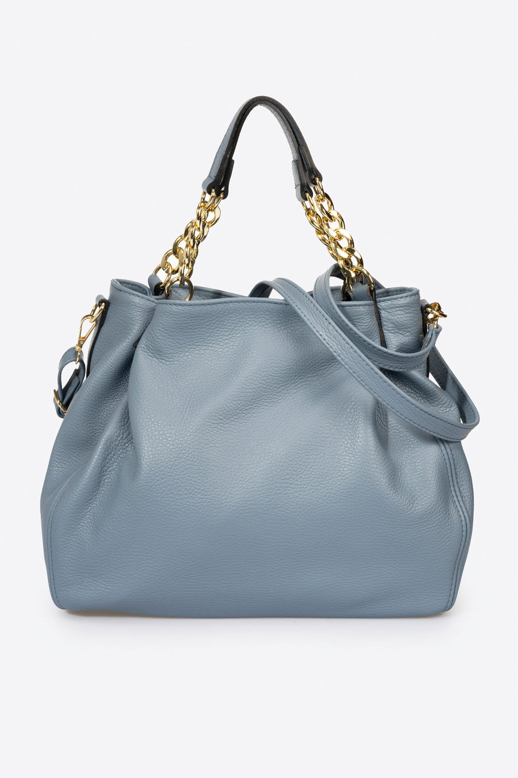 Eleonora Made in Italy Leather Shoulder Bag – Celeste