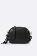 Elena Made in Italy Leather Crossbody Bag – Black