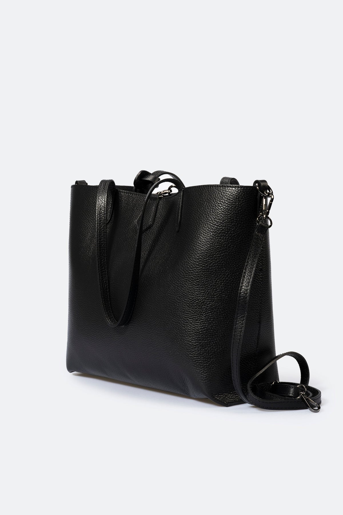 Nicoletta Made in Italy Leather Tote Bag – Black