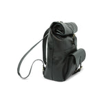 LUSSO Full grain leather back pack with backside troller strap