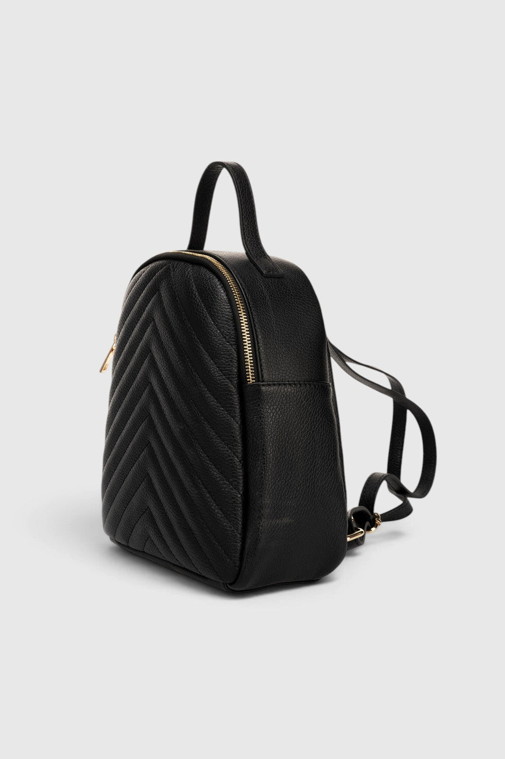 Rebecca Made in Italy Leather Backpack – Black