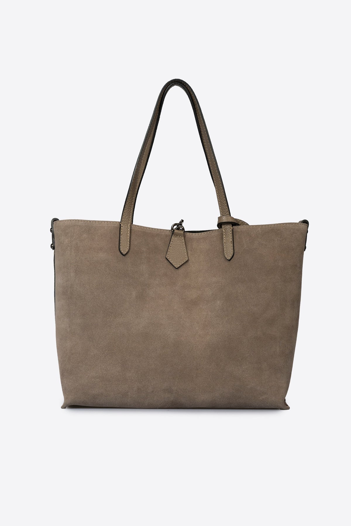 Raffaella Made in Italy Suede Leather Tote Bag – Mushroom Taupe