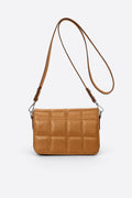 Aurora Made in Italy Metallic Suede Leather Crossbody Bag – Cognac