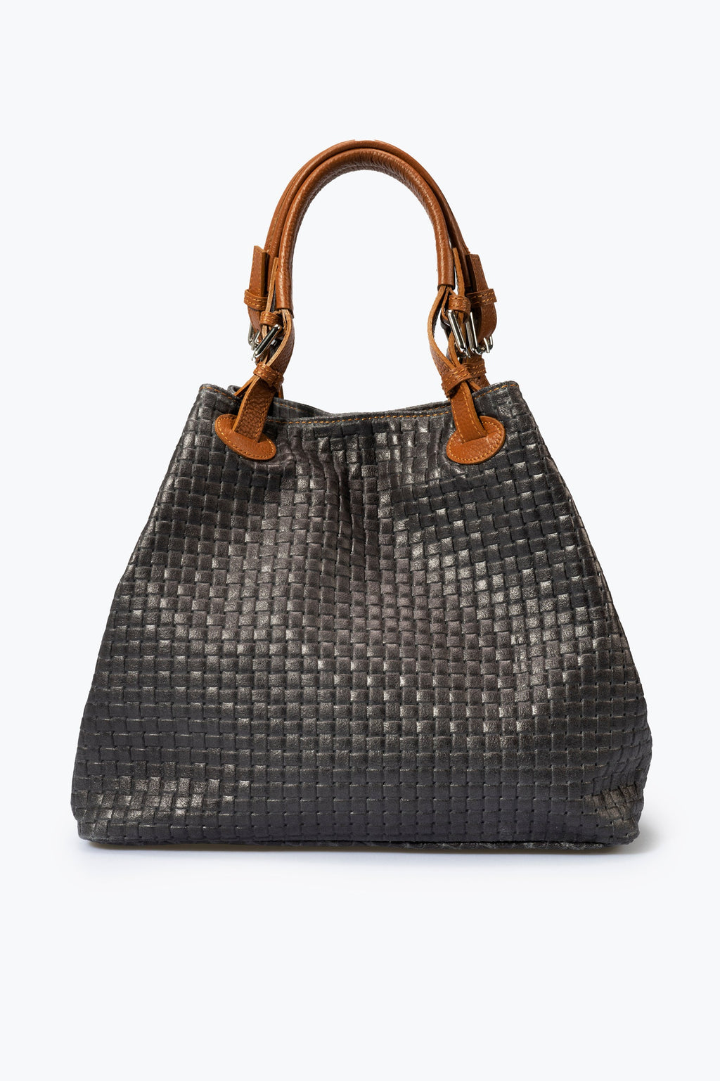 Aria Made in Italy Suede Leather Tote Bag – Dark Brown