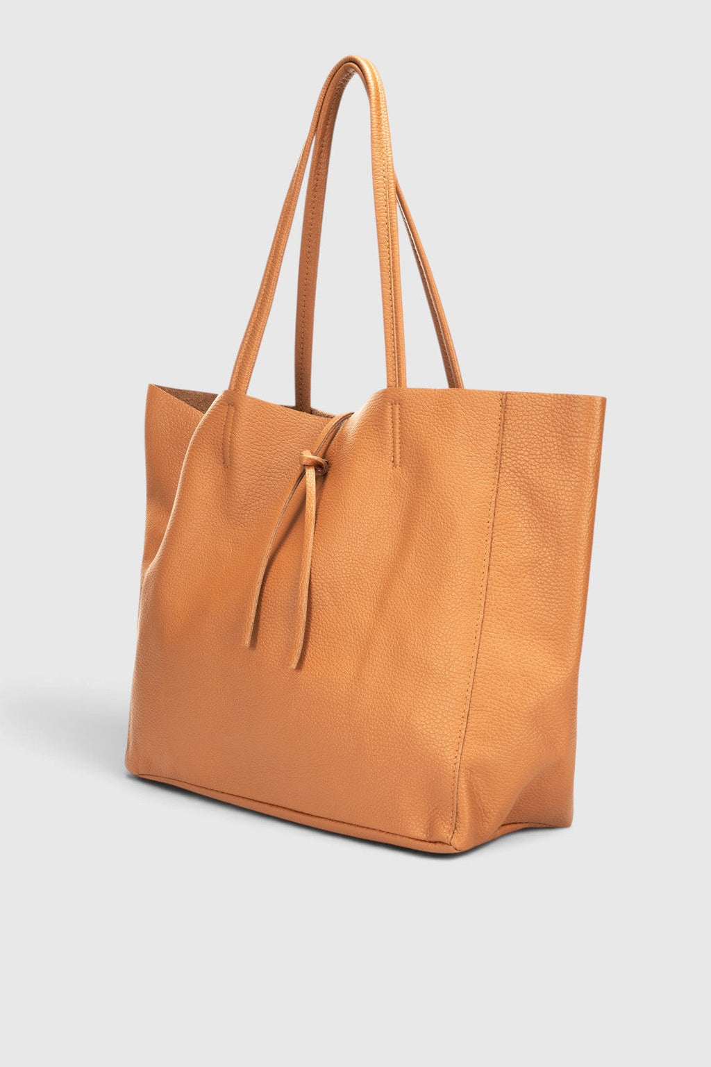 Francesca Made in Italy Leather Tote Bag – Cognac
