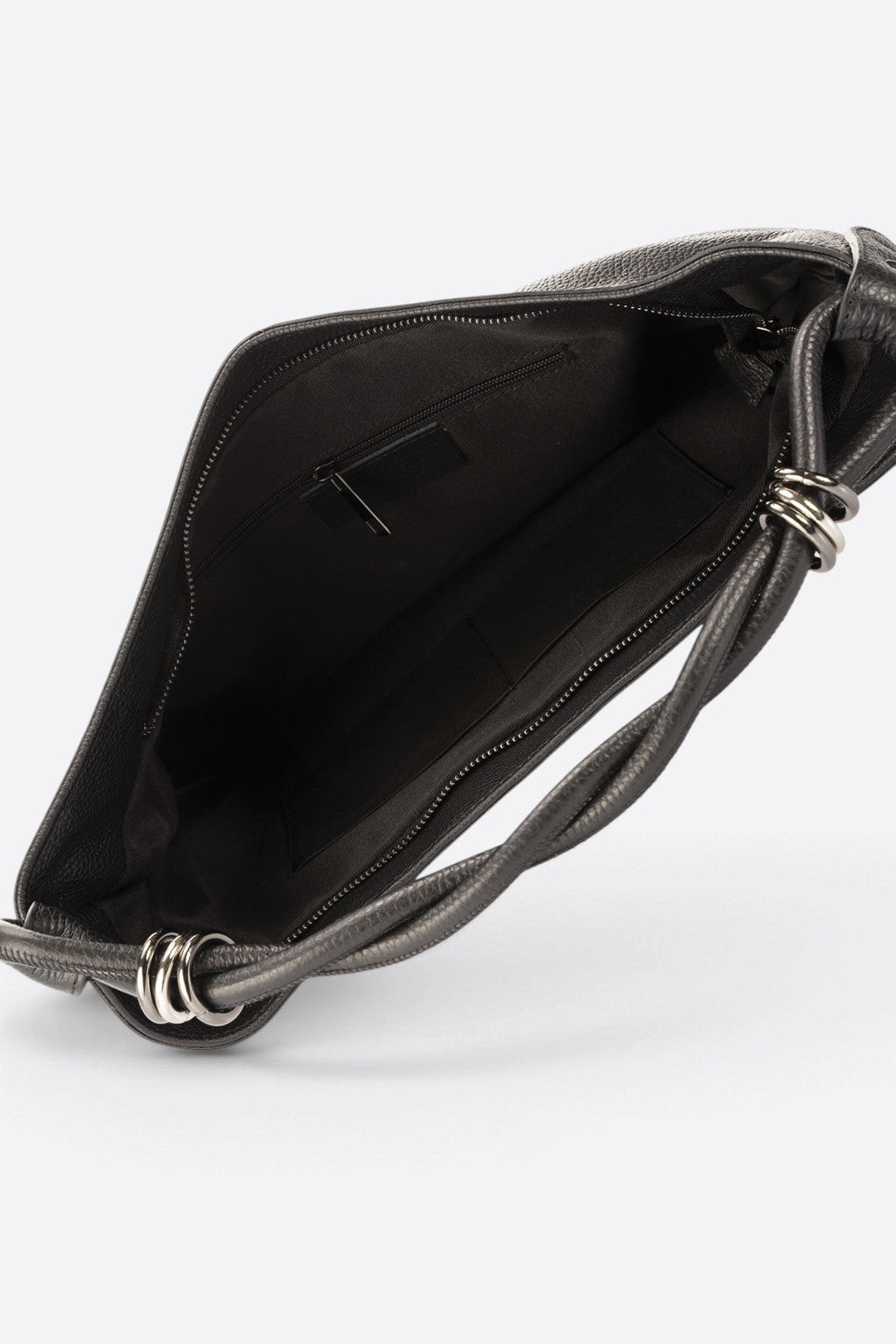 Paola Made in Italy Leather Shoulder Bag – Black