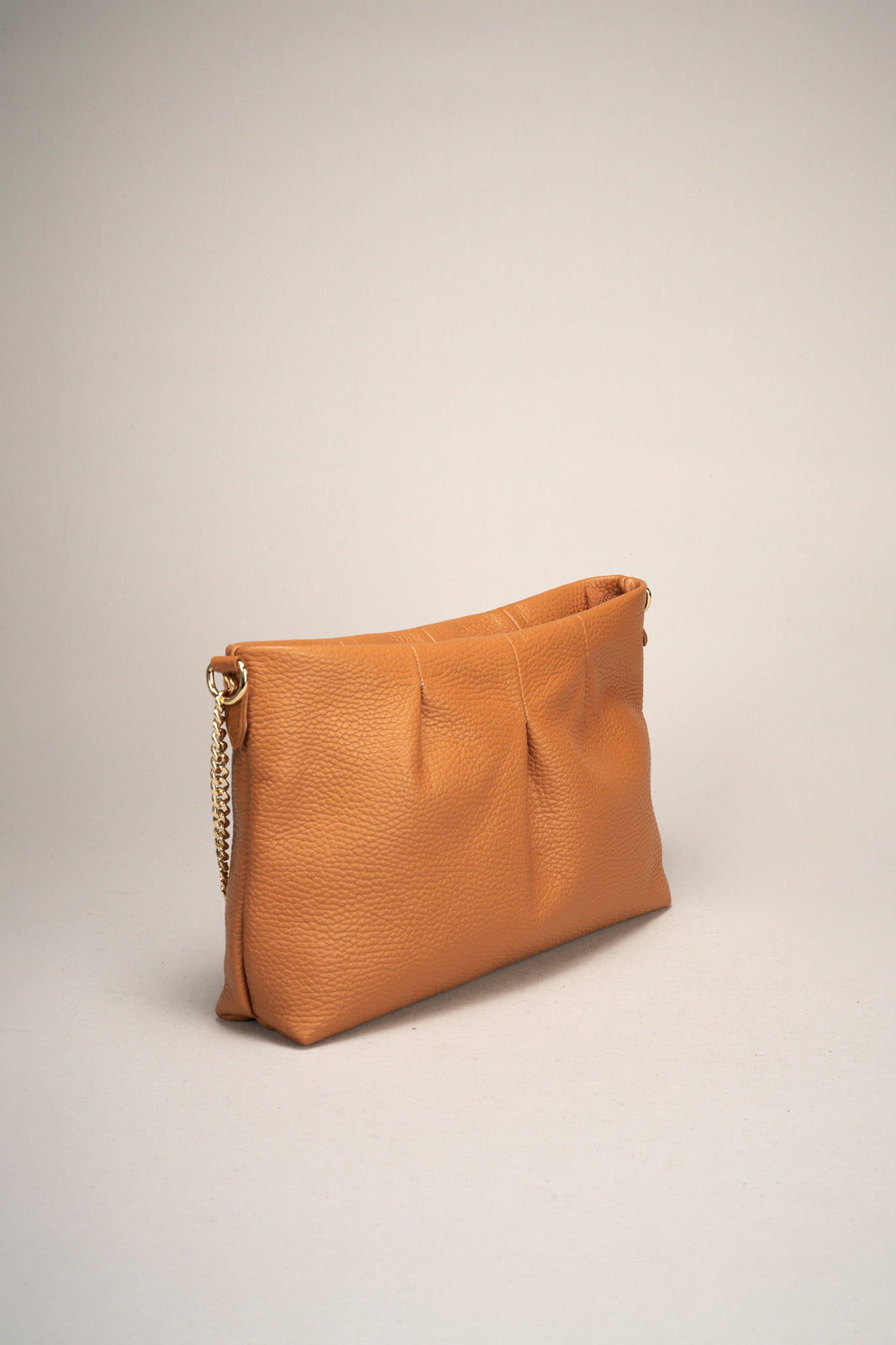 Clio Made in Italy Leather Crossbody Bag – Tan