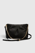 Clio Made in Italy Leather Crossbody Bag – Black