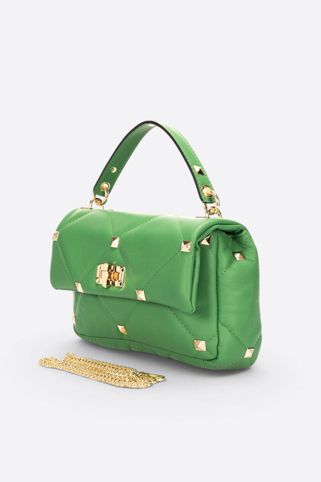 KYLIE leather top handle bag - Green