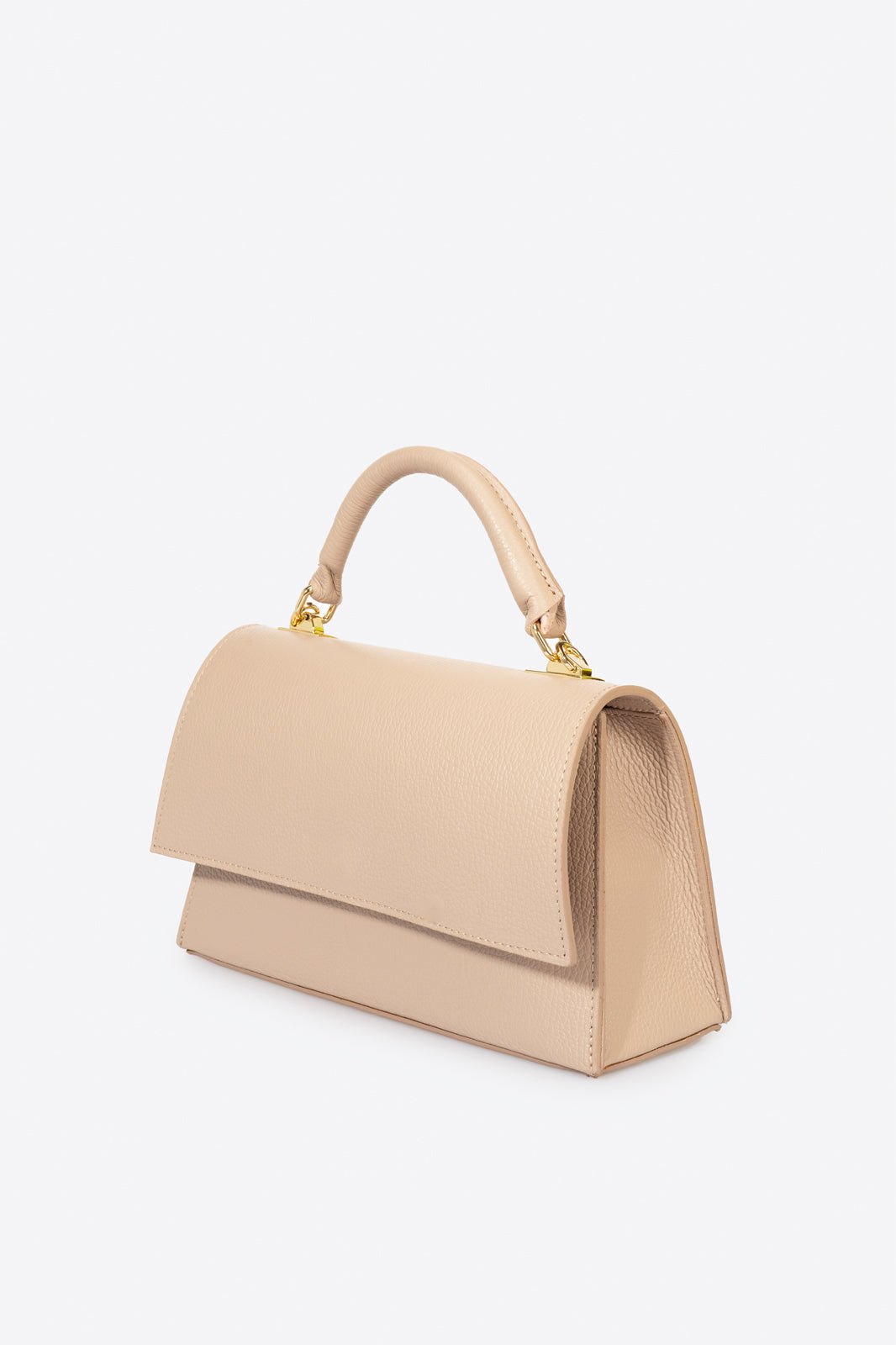Giulia Made in Italy Leather Top Handle Handbag – Blush Pink