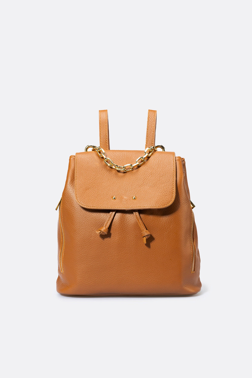 Camilla Made in Italy Leather Backpack – Cognac
