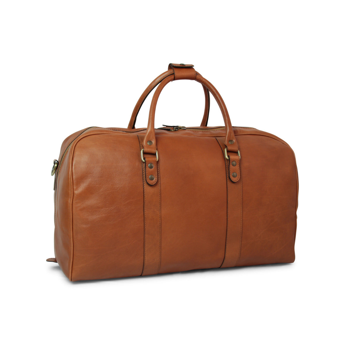 Full grain leather large travel bag