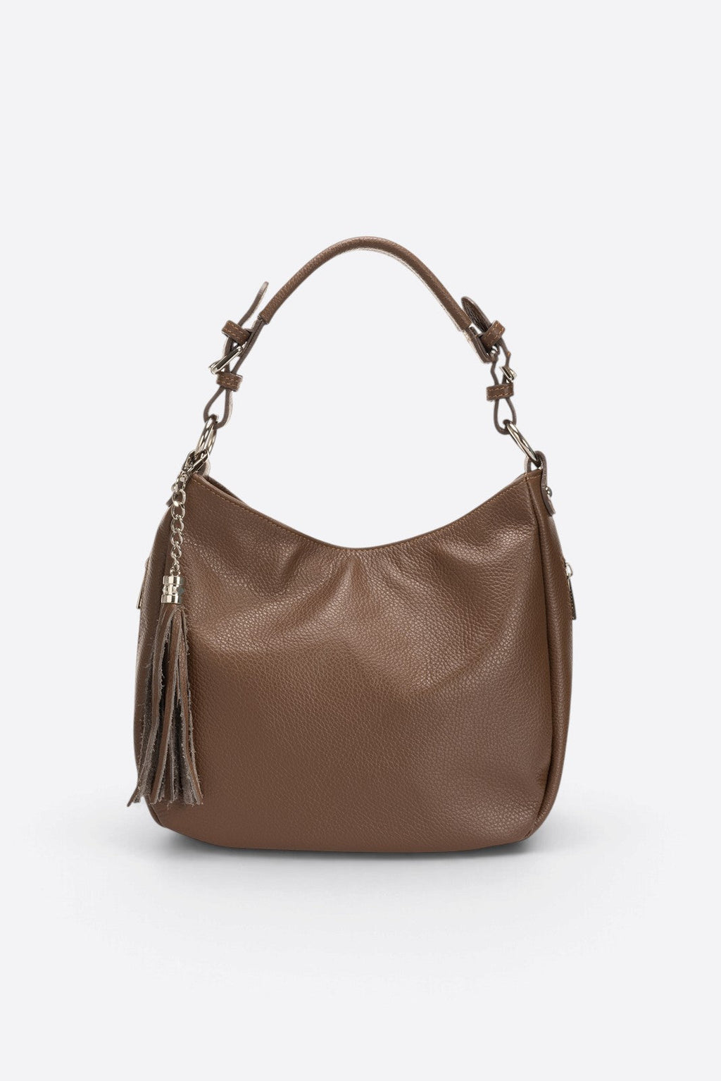 Viola Made in Italy Leather Top Handle Handbag – Marrone